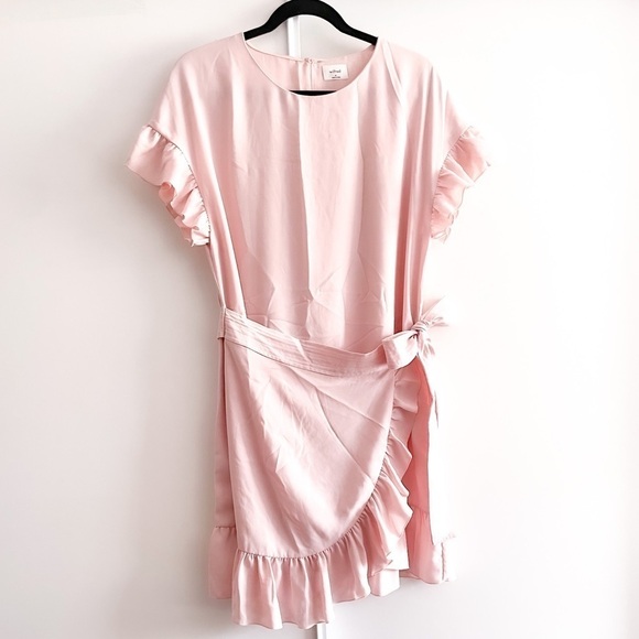 Aritzia Pink Ruffle Mini Dress - Picture 2 of 14